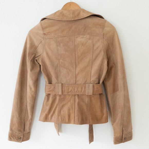 Soia & Kyo Tie Waist Leather Jacket - Picture 7 of 9